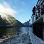 Unser Boot entlang des Milford Sounds